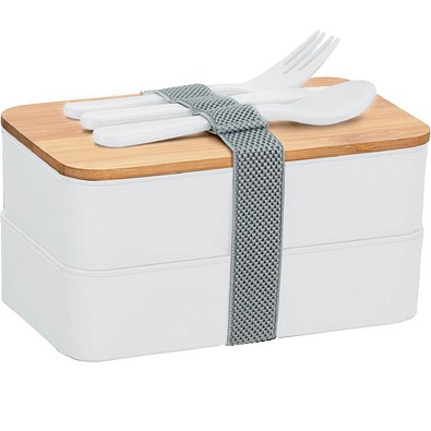 Doppel-Lunchbox, weiß